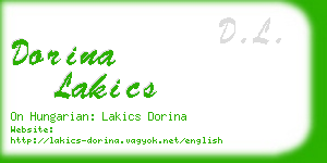 dorina lakics business card